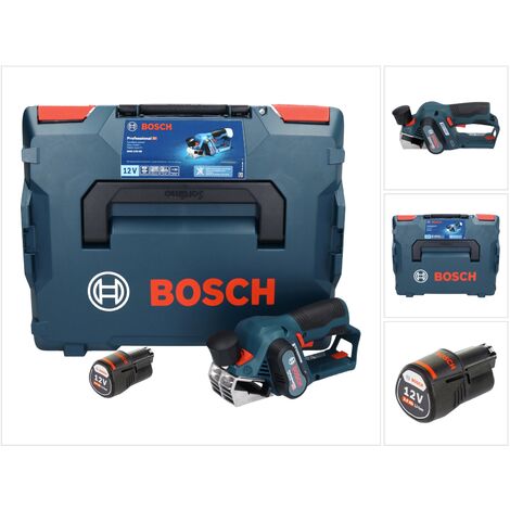 Bosch GHO 12V-20 Professional Rabot sans fil 12 V Brushless + 1x batterie 3,0 Ah + L-Boxx - sans chargeur