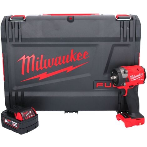 Milwaukee M12 FIWF12-422X - Set clé à choc Li-Ion 12 V (1x batterie 2,0 Ah  + 1x batterie 4,0 Ah) dans HD Box - 339 Nm - 1/2 - moteur brushless