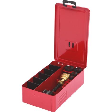 Kstools – Jeu d'appareil à fraiser le siège des robinets 3/8'-1' – 5 pièces – Fraise réglable pour fuites – Coffret métallique robuste (1/4)