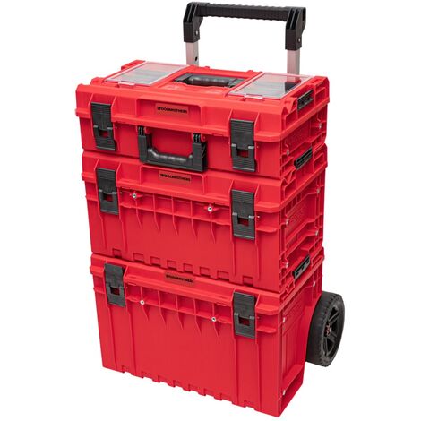 Qbrick System ONE Cart Profi Set 2.0 RED ULTRA HD Custom + ONE 350 Profi 2.0 RED ULTRA HD Custom + ONE 200 Profi 2.0 RED ULTRA HD Custom empilable IP66