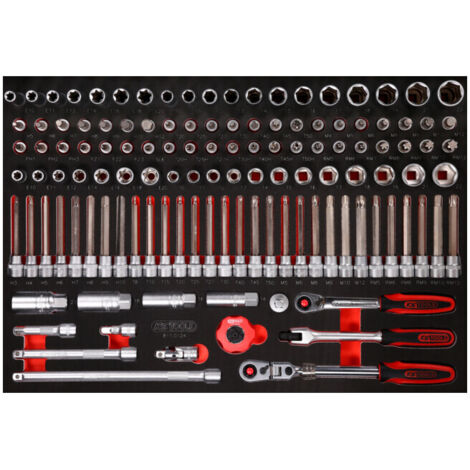 KS TOOLS Jeu de clés à douille 3/8' dans insert en mousse, 124 pcs ( 811.0124 ) (1/2)