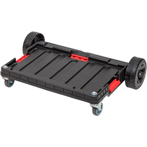 FP – Plateforme de transport empilable 745 x 510 x 180 mm – Roues pivotantes en métal avec frein – Pour surfaces inégales et escaliers