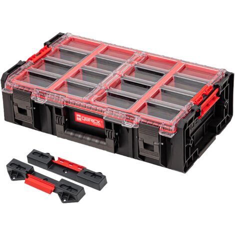 Qbrick – Organisateur modulable 2XL – 4 seaux avec séparateurs réglables – Dimensions 582x387x172mm – Capacité 19,5L – Montage vertical/horizontal - N7035