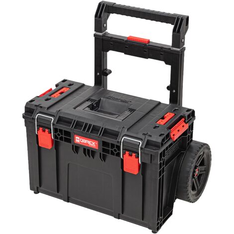 Qbrick System PRIME Chariot empilable 590 x 425 x 660 mm 37 l IP66 Capacité de charge de 100 kg avec double poignée télescopique en aluminium