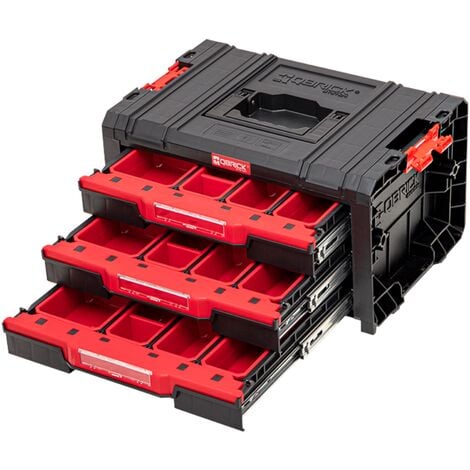 Qbrick System PRO Drawer 3 Toolbox 2.0 Expert empilable 450 x 310 x 244 mm 3x 4,5 l IP54 avec trois tiroirs 21 inlays