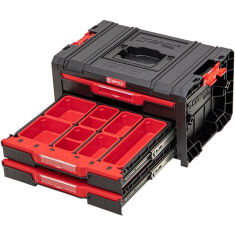 Qbrick System PRO Drawer 3 Toolbox 2.0 Expert empilable 450 x 310 x 244 mm 3x 4,5 l IP54 avec trois tiroirs 21 inlays