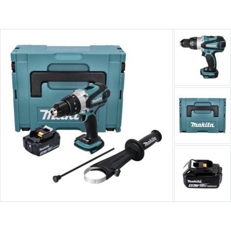 Makita DHP 458 M1J Perceuse-visseuse à percussion sans fil 18 V 91 Nm + 1x batterie 4,0 Ah + Makpac - sans chargeur (1/5)