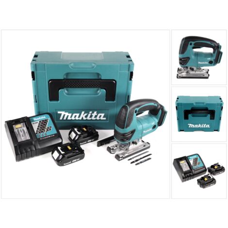 Scie Sauteuse Sans Fil Ecarke 750W - Compatible Batteries Makita 18V | 6 Lames Incluses, Vitesse Variable 0-2900 Tr/min