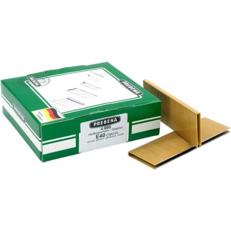 Agrafes Prebena E40CNKHA Agrafes 40 mm type E 4600 pcs zinguées résinées