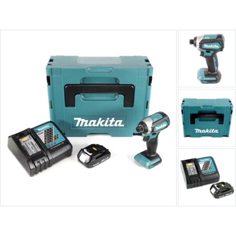 Makita DTD 153 Y1J-D Clé à choc sans fil 18 V en Makpac + 1x BL 1815 N 1,5 Ah batterie Li-Ion + 1x DC 18 RC chargeur de batterie