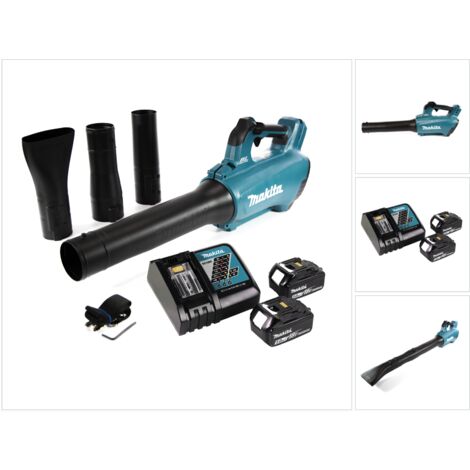 Makita – Souffleur à batterie 18V – 2 batteries 5,0Ah – Moteur Brushless – Vitesse d'air 52,1 m/s – Technologie XPT pour protection optimale - DUB 184 RT (1/5)