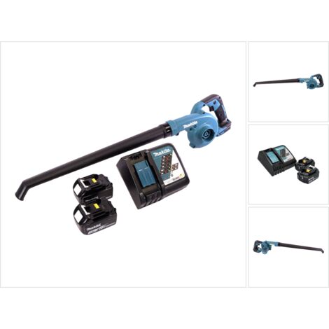 Makita DUB 186 RF souffleur de feuilles sans fil 18 V + 2x batterie 3,0 Ah + chargeur de batterie