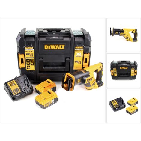 Dewalt – Scie sabre sans fil 18V avec 2 batteries 5,0Ah – Moteur Brushless – Profondeur de coupe 200mm – Coffret de transport TSTAK (1/5)