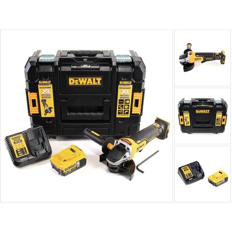 DeWalt DCG 406 P1 Meuleuse d'angle sans fil 18V 125mm Brushless + 1x batterie 5,0Ah + chargeur + TSTAK (1/5)