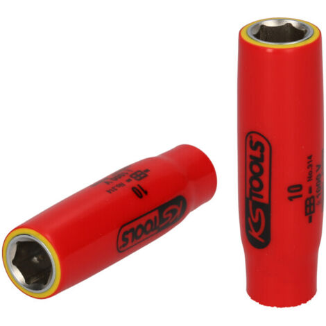 KS Tools Douille 1/4" avec isolation protectrice, 7mm, longue (1/2)