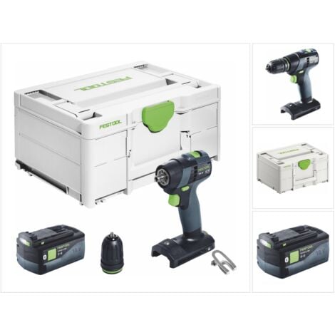 Festool TXS 18-Basic Perceuse-visseuse sans fil 18 V 40 Nm Brushless + 1x batterie 5,0 Ah + Systainer - sans chargeur