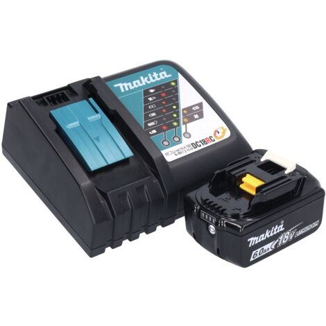 Makita DVC 750 LRG1 Aspirateur à batterie LXT 18 V 67 mbar 7,5 l Brushless + 1x batterie 6,0 Ah + chargeur