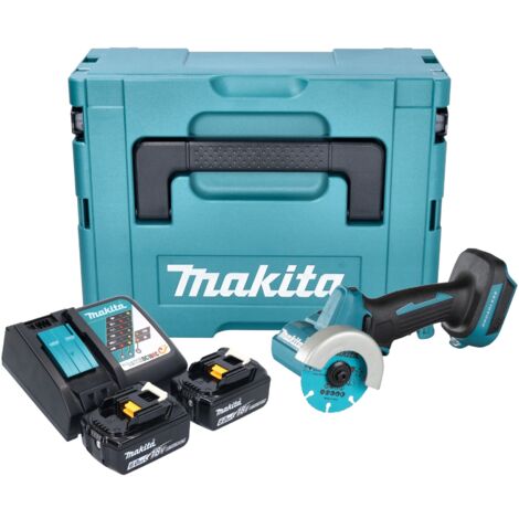 Makita DMC 300 RGJ Meuleuse d'angle sans fil 18 V 76 mm Brushless + 2x batterie 6,0 Ah + chargeur + Makpac (1/5)