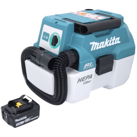 Makita DVC 750 LF1 Aspirateur sans fil LXT 18 V 67 mbar 7,5 l Brushless + 1x batterie 3,0 Ah - sans chargeur