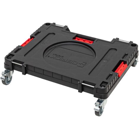 Qbrick – Plateau roulant 625 x 503 x 160 mm – Charge maximale 120 kg – 4 roues pivotantes avec frein – Pour ateliers et chantiers