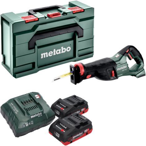 Metabo SSEP 18 LT Scie sabre sans fil 18 V 32 mm + 2x batterie LiHD 4,0 Ah + chargeur + Metabox (1/5)