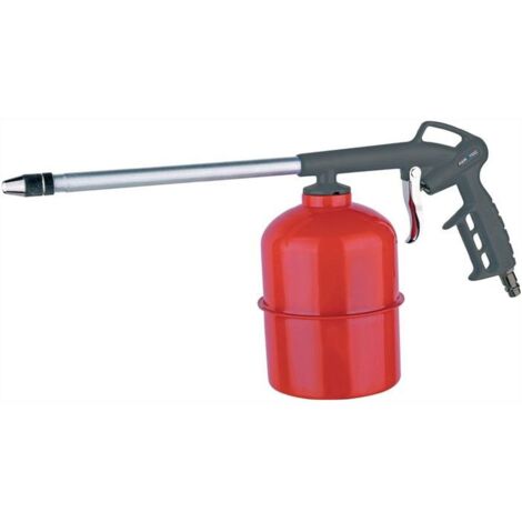 Pistolet pneumatique 1l 6,3bar – Réservoir en tôle d'acier – Largeur de cône de pulvérisation réglable – Pour travaux de finition – Aerotec