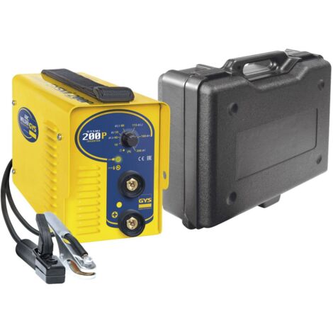 GYS – Poste à souder MMA 200A – 230V – Soudage acier, inox, fonte jusqu'à 10mm – Technologie inverter – Câble de masse et porte-électrode inclus