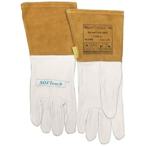 Weldas Gants de soudeur naturel / orange EN 388 EN 12477 EN 1149-2 Taille XXL (10,5)  - 10-1009-XXL