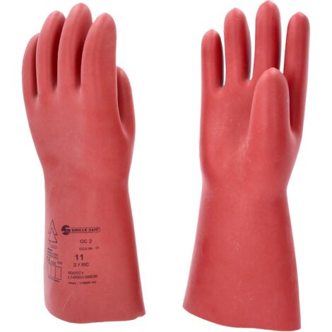 Gant de protection pour électricien à protection mécanique, taille 11, classe 2, rouge