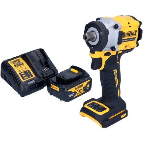 Dewalt – Clé à choc sans fil 18V – Couple 406 Nm – Moteur Brushless – 1 batterie 4,0 Ah et chargeur inclus – Pour vissage dans espaces restreints (1/5)