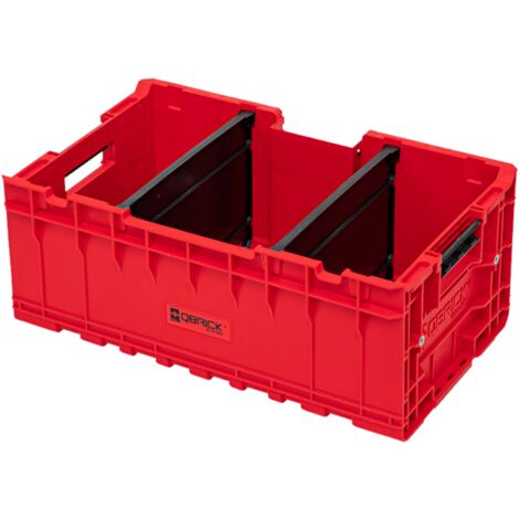 Qbrick – Bac de rangement gerbable 35L – Dimensions 576 x 359 x 237 mm – Plastique ultra-résistant – Inserts filetés M8 pour personnalisation - MM 35 L