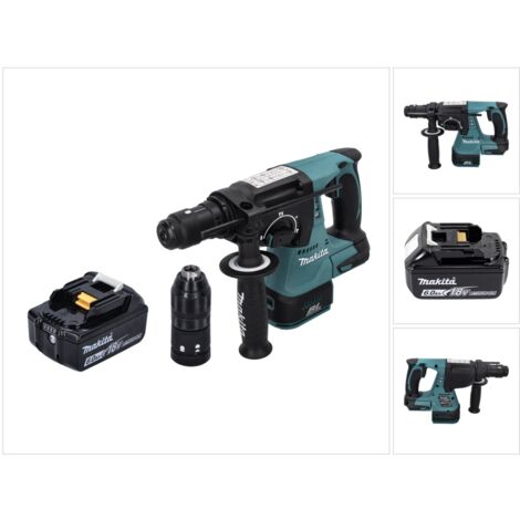 Marteau Perforateur Sans Fil SDS-Plus - 2 Batteries 4.0Ah, 6 Forets, Moteur Brushless 4.5J (vert)