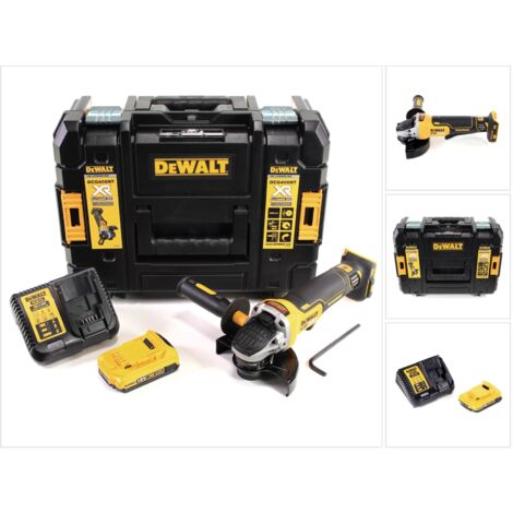 DeWalt DCG 406 D1 Meuleuse d'angle sans fil 18V 125mm Brushless + 1x batterie 2,0Ah + chargeur + TSTAK (1/5)