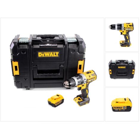 Dewalt – Perceuse-visseuse à percussion sans fil 18V – Moteur Brushless 70Nm – 1 batterie 4Ah – Coffret de transport TSTAK – LED intégrée - DCD 796 NT (1/5)