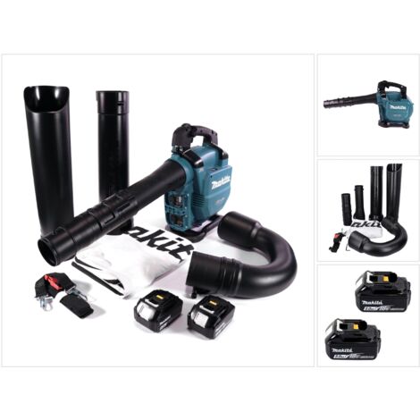 Makita DUB 363 T2V Souffleur / aspirateur de feuilles à batterie 36 V ( 2x 18 V ) Brushless + kit d'aspiration + 2x batterie 5,0 Ah - sans chargeur (1/5)