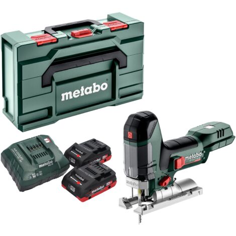 Metabo ST 18 LT 130 BL Scie sauteuse sans fil 18 V 130 mm Brushless + 2x batterie LiHD 4,0 Ah + chargeur + Metabox