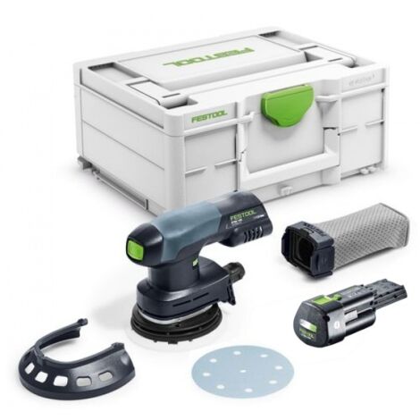 Festool – Ponceuse excentrique sans fil 18V 125mm – Moteur Brushless – Vitesse 6000-10000 min-1 – Pour bois dur et teck – Systainer inclus