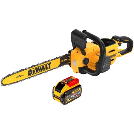 Dewalt – Tronçonneuse à batterie 54V – Guide de 45 cm – Moteur Brushless pour coupe précise – 1 batterie 9Ah incluse (1/5)