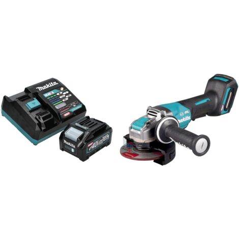 Makita GA 047 GM101 Meuleuse d'angle sans fil 40 V max. 125 mm X-LOCK Brushless + 1x batterie 4,0 Ah + chargeur (1/5)