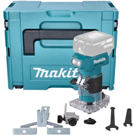 Makita – Fraiseuse de chant sans fil 18V – Moteur Brushless – Vitesse 30000 min-¹ – Profondeur d'immersion 0-42 mm – Pour bois dur et teck