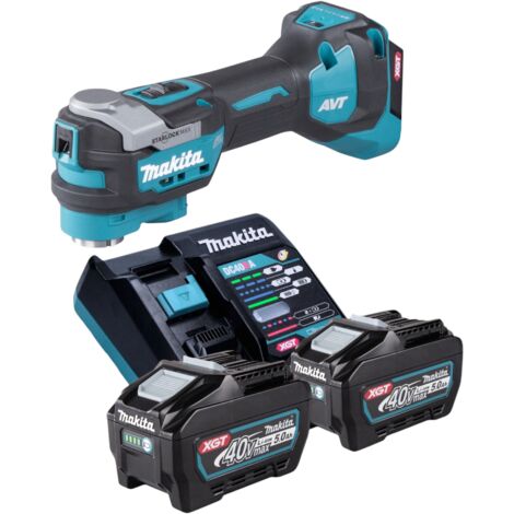 Makita Outillage - Meuleuse D'angle Sans Fil 40 V 125 Mm, 2 Batteries Li-ion XGT 4,0 Ah