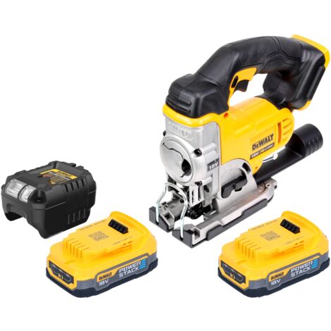 Scie Sauteuse Sans Fil WingFly - Compatible Batteries Dewalt 18V/20V - Vitesse Variable 0-3000 Tr/min, Coupe Biseautée -45° à 45° - Avec 15 Lames Pour Bois, Métal, Plastique - 8
