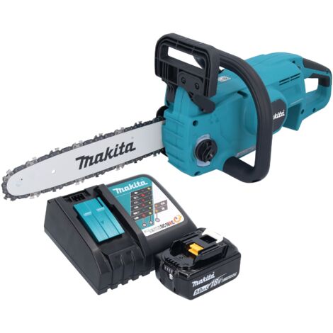 Makita – Tronçonneuse à batterie 30cm DUC307RTX3 – Moteur Brushless 18V – Vitesse chaîne 7,7 m/s – Capacité batterie 5Ah – Poids 4,2 kg (1/5)