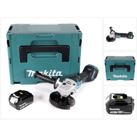 Makita DGA 517 F1J Meuleuse d'angle sans fil 18V 125mm + 1x Batterie 3,0Ah + Coffret de transport Makpac - sans Chargeur (1/5)