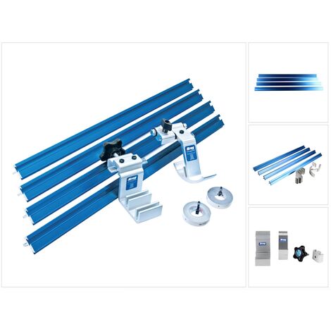 Kit de rails KREG Trak & Stop avec butées métriques, 8 pièces ( KMS8000M )
