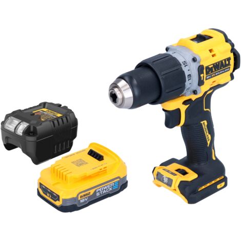 DeWalt DCD 805 E1 Perceuse-visseuse à percussion sans fil 18 V 90 Nm Brushless + 1x batterie Powerstack 1,7 Ah + chargeur (1/5)