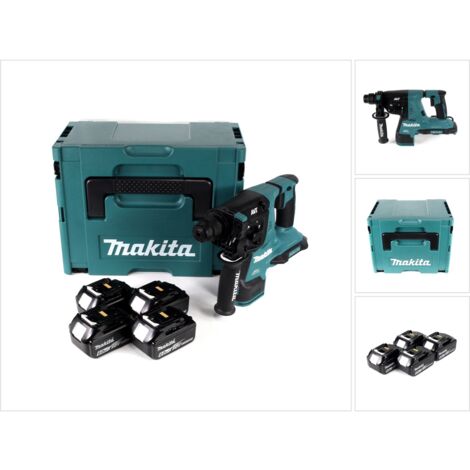 Makita DHR 280 G4J 2 x 18 V 36 V Li-Ion Marteau perforateur sans fil 28 mm Brushless pour SDS-PLUS en Makpac + 4 x 6,0 Ah batterie - sans chargeur (1/5)