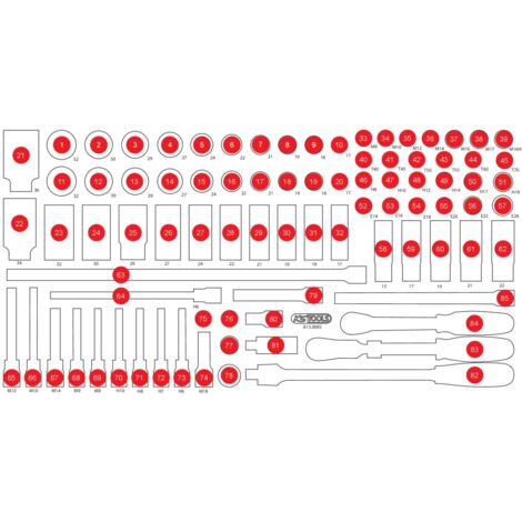 KS TOOLS Insert en mousse vide pour 813.0085 ( 813.0085-97 )