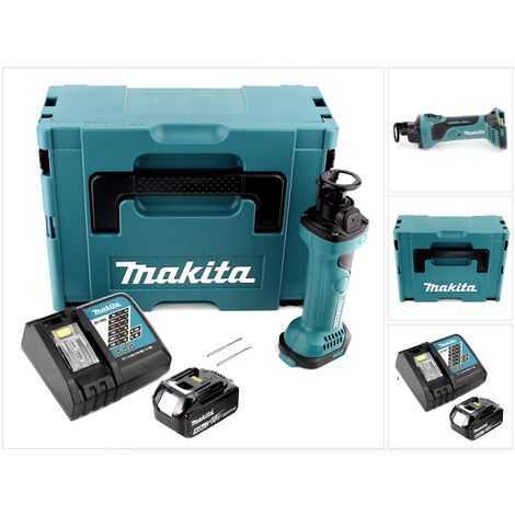 Makita DCO 180 RMJ Affleureuse plaque de plâtre 18V avec boîtier MAKPAC + 1 x Batteire 4,0 Ah + Chargeur (1/5)
