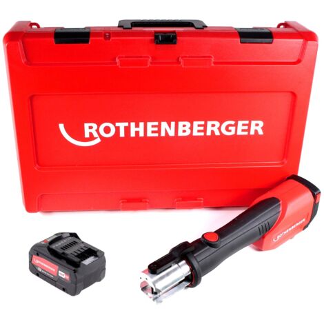 Rothenberger ROMAX 4000 Sertisseuse sans fil 18 V Li-Ion électro-hydraulique + Coffret de transport + 1x Batterie 8 Ah, sans Chargeur